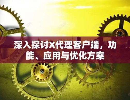 深入探讨X代理客户端,功能、应用与优化方案 深入探讨X代理客户端,功能、应用与优化方案