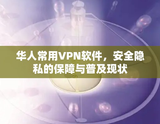 华人常用VPN软件,安全隐私的保障与普及现状