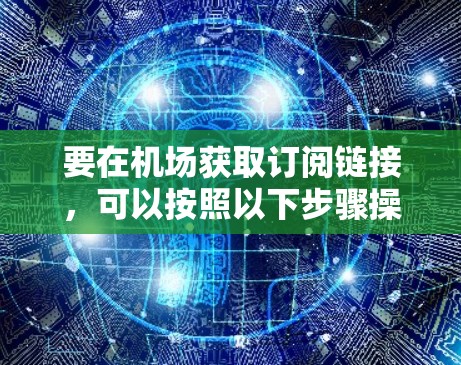 要在机场获取订阅链接,可以按照以下步骤操作