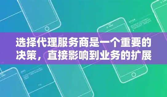 选择代理服务商是一个重要的决策,直接影响到业务的扩展和发展。以下是一些关键因素和分类,帮助你比较和选择适合的代理服务商