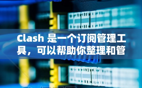Clash 是一个订阅管理工具，可以帮助你整理和管理各种服务的订阅。以下是 Clash 订阅导入的常见方法