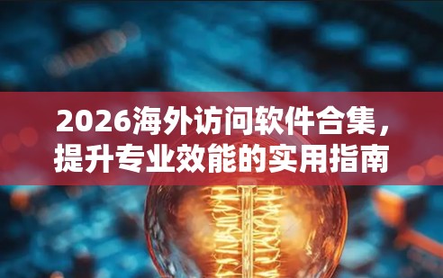 2026海外访问软件合集,提升专业效能的实用指南