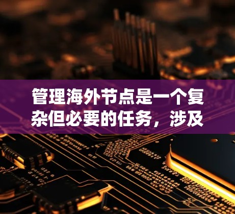 管理海外节点是一个复杂但必要的任务，涉及多种工具和技术。以下是对这一过程的分步骤总结，帮助您系统地掌握如何有效管理海外节点