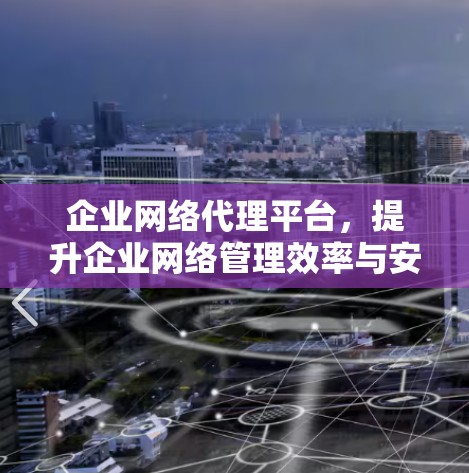 企业网络代理平台,提升企业网络管理效率与安全防护的关键 企业网络代理平台,提升企业网络管理效率与安全防护的关键