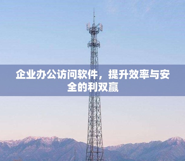 企业办公访问软件,提升效率与安全的利双赢