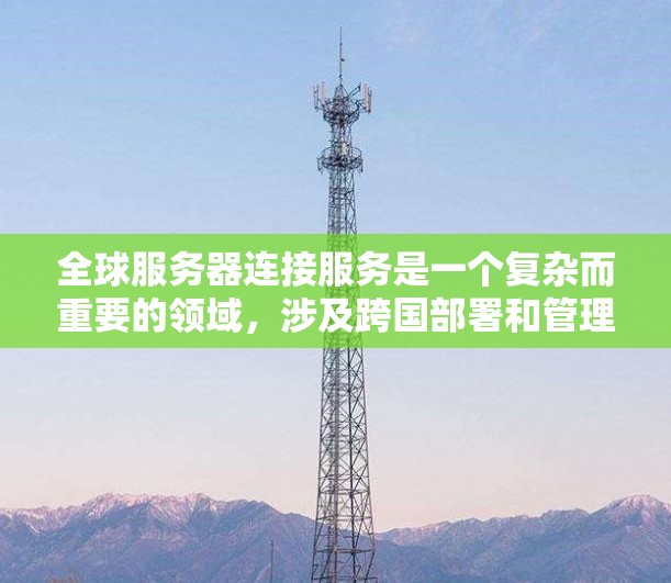 全球服务器连接服务是一个复杂而重要的领域,涉及跨国部署和管理服务器资源。以下是对该领域的详细分析和总结