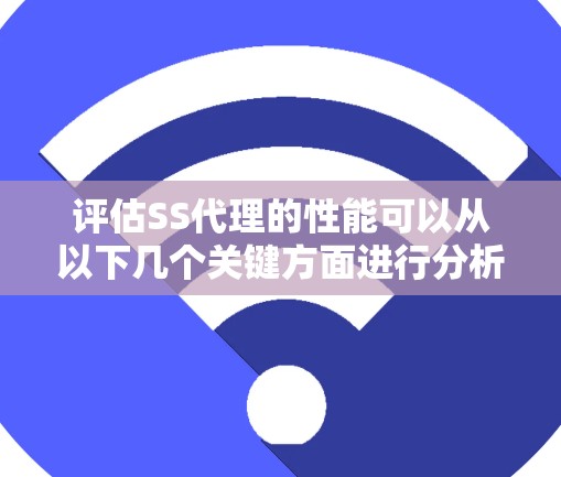 评估SS代理的性能可以从以下几个关键方面进行分析