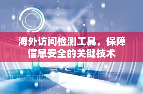 海外访问检测工具,保障信息安全的关键技术
