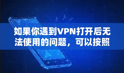 如果你遇到VPN打开后无法使用的问题,可以按照以下步骤进行排查和解决