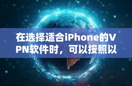 在选择适合iPhone的VPN软件时,可以按照以下步骤进行