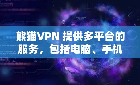 熊猫VPN 提供多平台的服务，包括电脑、手机和平板等。熊猫VPN 的电脑版本主要是为 Windows 用户设计的，可以通过以下步骤安装和使用
