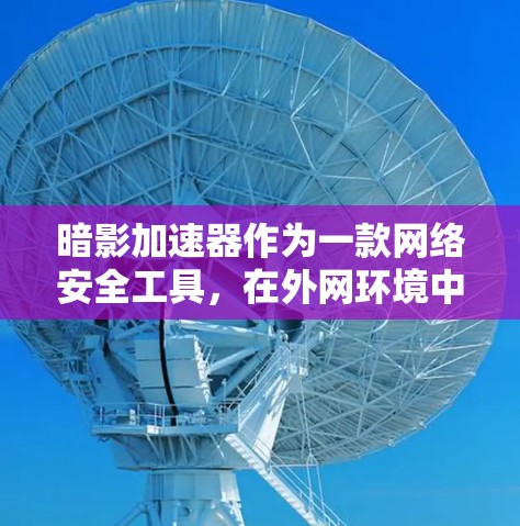 暗影加速器作为一款网络安全工具，在外网环境中的应用可以帮助企业和组织更好地保护数据安全和网络隐私。以下是关于暗影加速器外网工具的一些关键点和解释