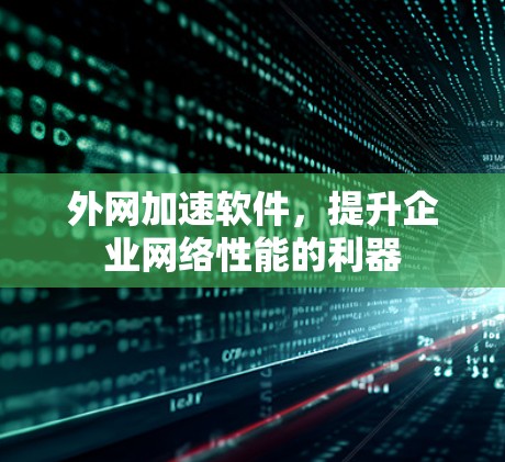 外网加速软件，提升企业网络性能的利器